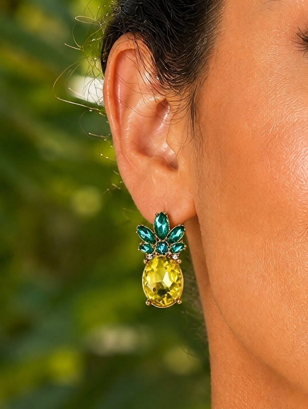 MODCLOTH JEWEL PINEAPPLE EARRINGS